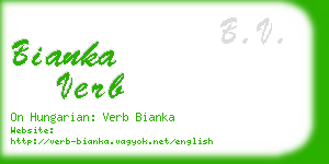 bianka verb business card